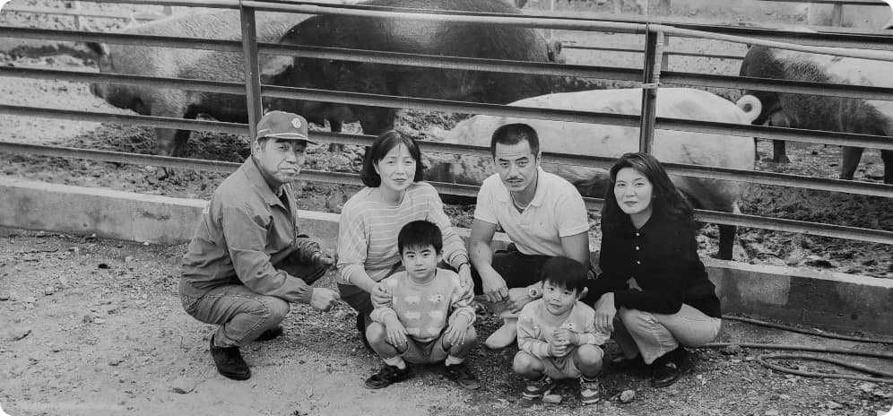創業当時の写真（G・ファームの歩みを見る）